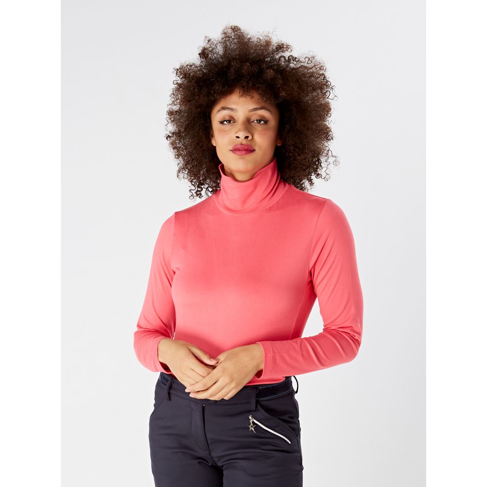 Swing Out Sister Ladies Chamomile Roll Neck in Hot Pink
