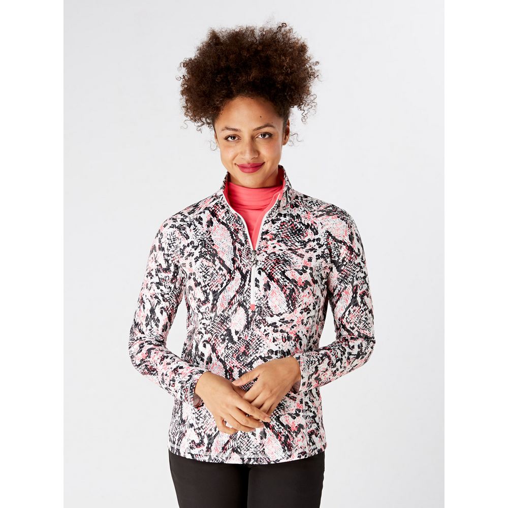Swing Out Sister Ladies Mimosa Golf Midlayer in Hot Pink