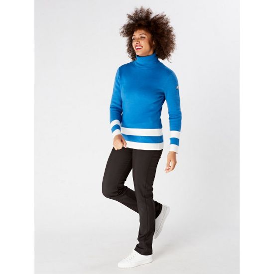Picture of Swing Out Sister Ladies Cedar Sweater in Lapis Blue