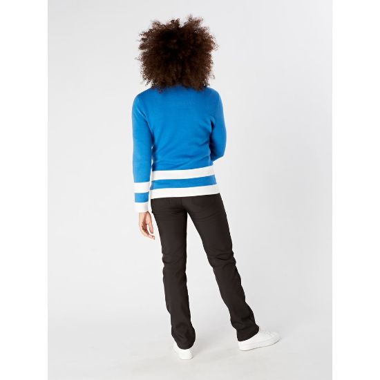 Picture of Swing Out Sister Ladies Cedar Sweater in Lapis Blue