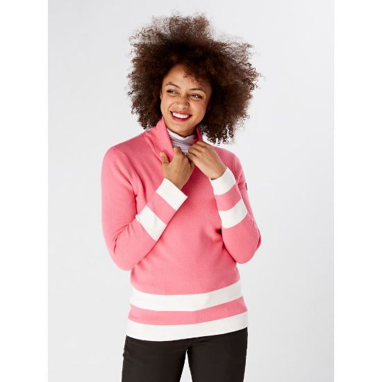 Picture of Swing Out Sister Ladies Cedar Sweater in Hot Pink