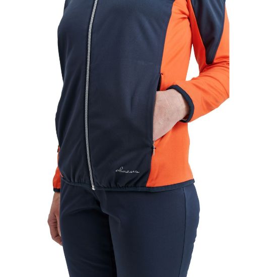 Picture of Abacus Ladies Dornoch Softshell Golf Jacket - In Nectar/Navy