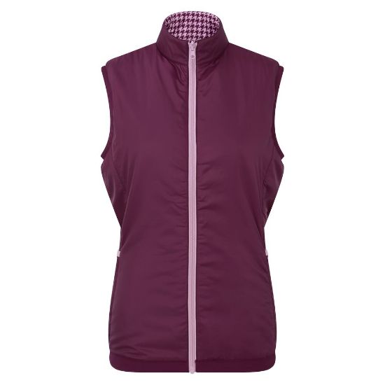 Picture of FootJoy Ladies Reversible Houndstooth Golf Vest 