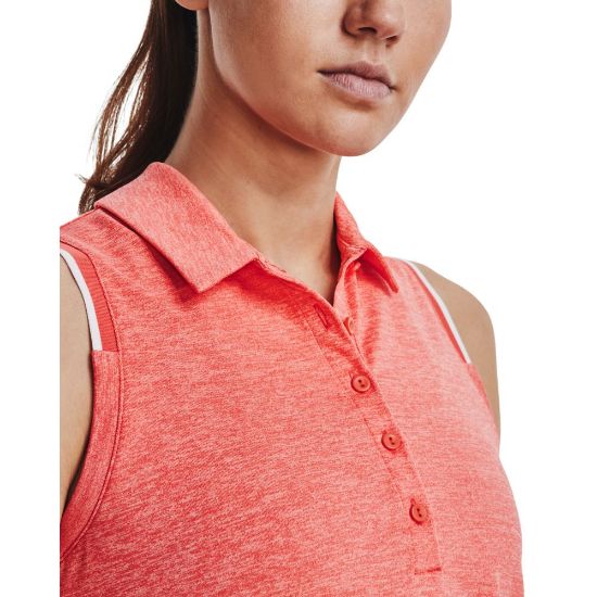 Picture of Under Armour Ladies Zinger Point Sleeveless Golf Polo Shirt