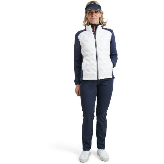 Picture of Abacus Ladies Elgin Hybrid Golf Jacket in White/Navy
