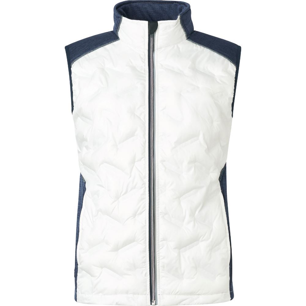Abacus Ladies Elgin Hybrid Vest in White/Navy