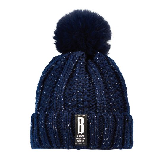 Picture of Swing Out Sister Ladies Myrrh Golf  Bobble Hat in Midnight Navy