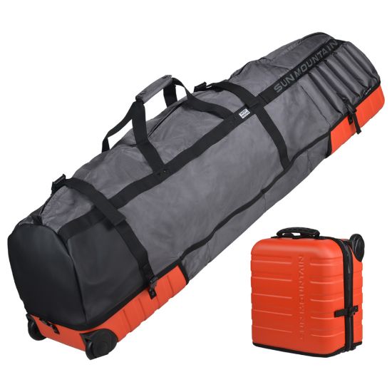 Picture of Sun Mountain Kube Wheeled Travel Cover in Inferno/Gunmetal