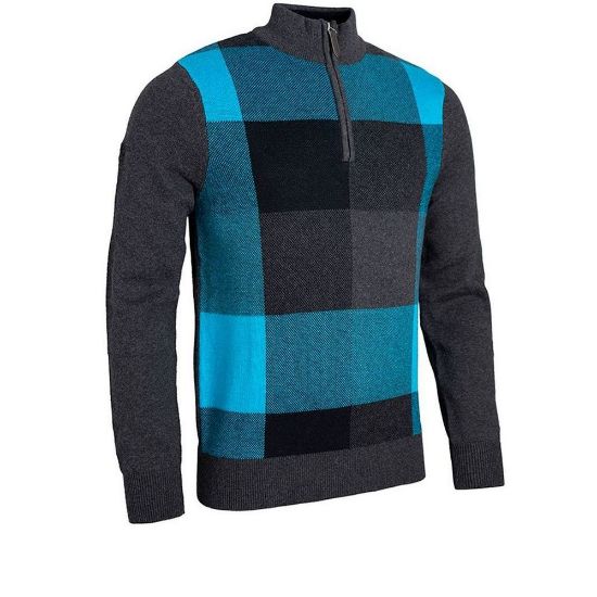Picture of Glenmuir Men's Inverness Touch of Cashmere Zip-Neck Golf Sweater