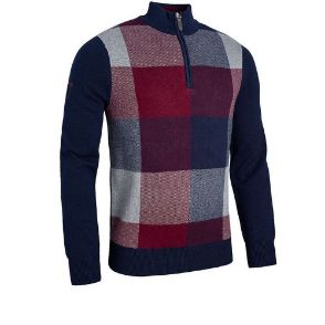 Picture of Glenmuir Men's Inverness Touch of Cashmere Zip-Neck Golf Sweater