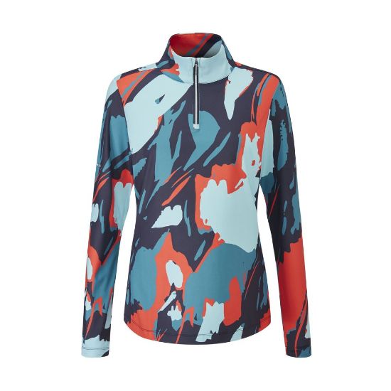 Picture of PING Ladies Lois Long Sleeve 1/4-Zip Golf Polo Shirt