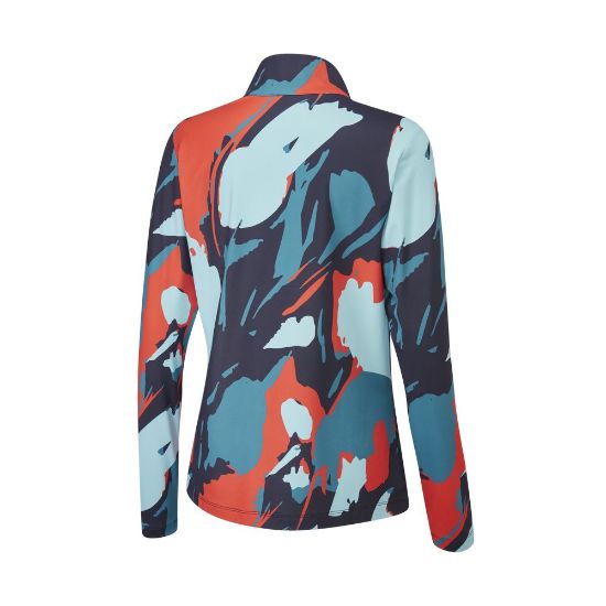 Picture of PING Ladies Lois Long Sleeve 1/4-Zip Golf Polo Shirt