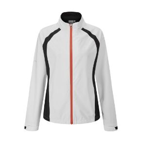 Picture of PING Ladies Freda Waterproof Golf Jacket in White/Black
