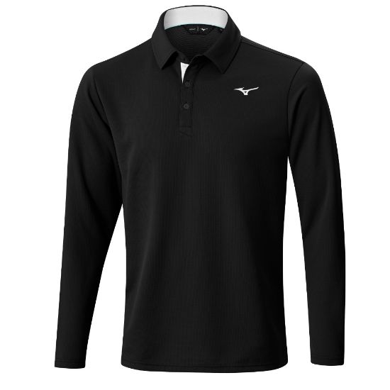 Picture of Mizuno Men's Breath Thermo Winter Long Sleeve Golf Polo Shirt