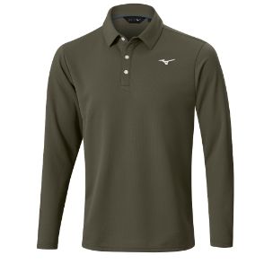 Picture of Mizuno Men's Breath Thermo Winter Long Sleeve Golf Polo Shirt
