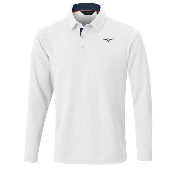 Picture of Mizuno Men's Breath Thermo Winter Long Sleeve Golf Polo Shirt