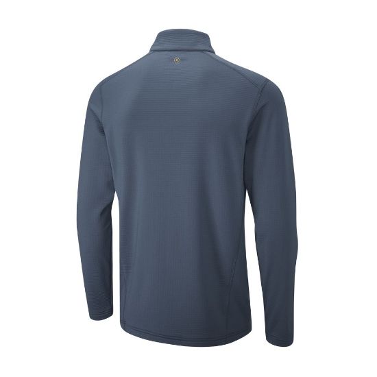 PING Men's Edwin 1/4 Zip Grey Golf Midlayer Back View
