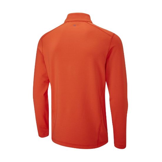 PING Men's Edwin 1/4 Zip Orange Golf Midlayer Back View