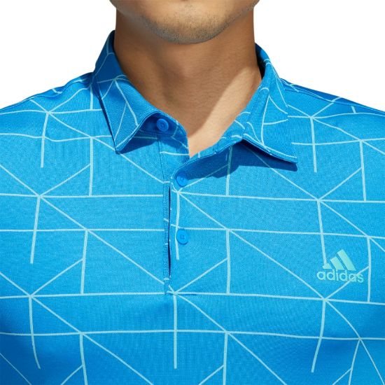 Picture of adidas Men's Primegreen Jacquard Lines Golf Polo Shirt