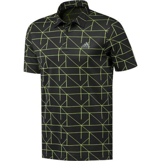 Picture of adidas Men's Primegreen Jacquard Lines Golf Polo Shirt
