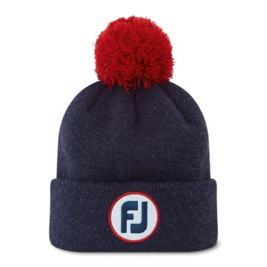 Picture of FootJoy Men's Pom Pom Solid Knit Golf Bobble Hat