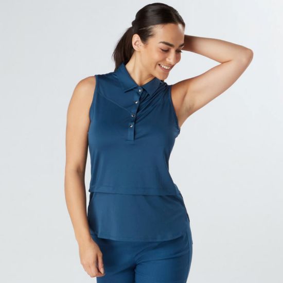 Picture of Swing Out Sister Ladies Amelie Sleeveless Golf Polo Shirt