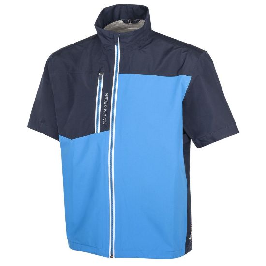 Galvin Green Men's Axl GORE-TEX Waterproof Blue Golf Jacket Front View