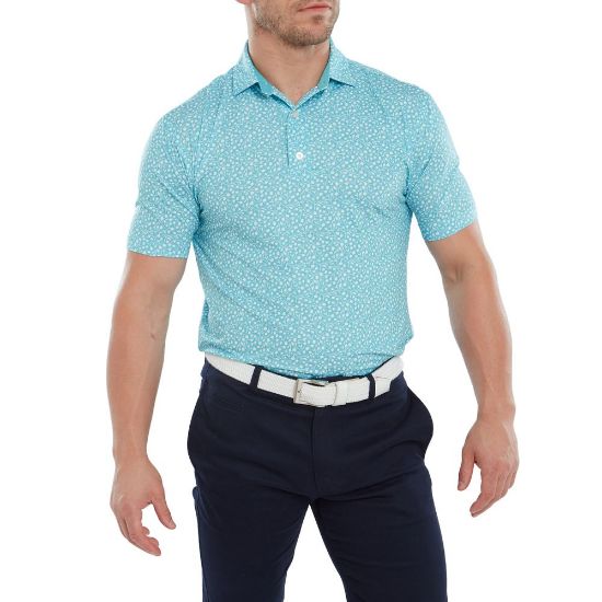 Picture of FootJoy Men's Tossed Tulips Golf Polo Shirt