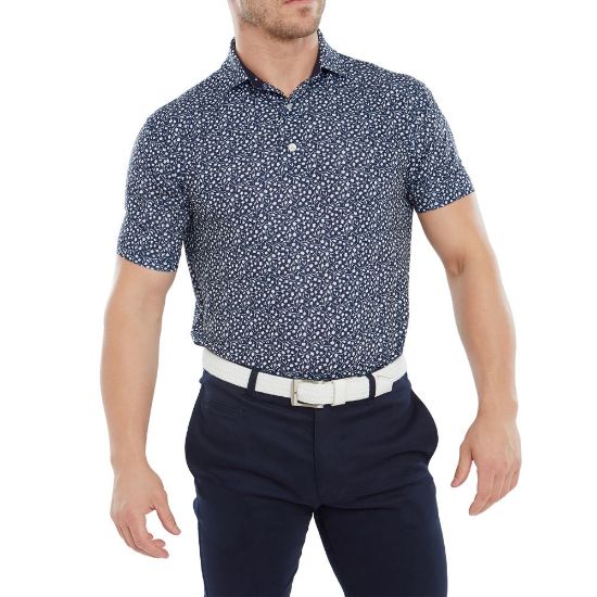 Picture of FootJoy Men's Tossed Tulips Golf Polo Shirt