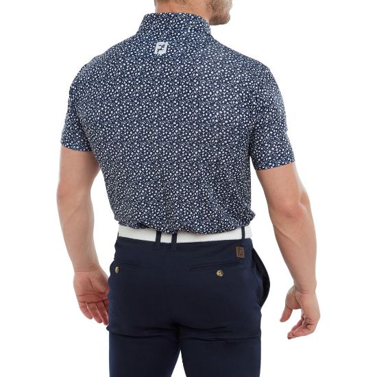 Picture of FootJoy Men's Tossed Tulips Golf Polo Shirt