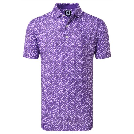 Picture of FootJoy Men's Tossed Tulips Golf Polo Shirt