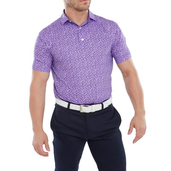 Picture of FootJoy Men's Tossed Tulips Golf Polo Shirt