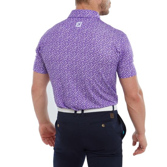 Picture of FootJoy Men's Tossed Tulips Golf Polo Shirt