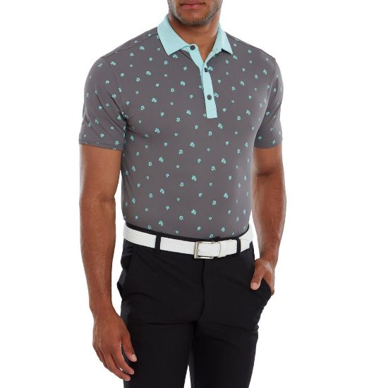 Picture of FootJoy Men's Scattered Floral Golf Polo Shirt