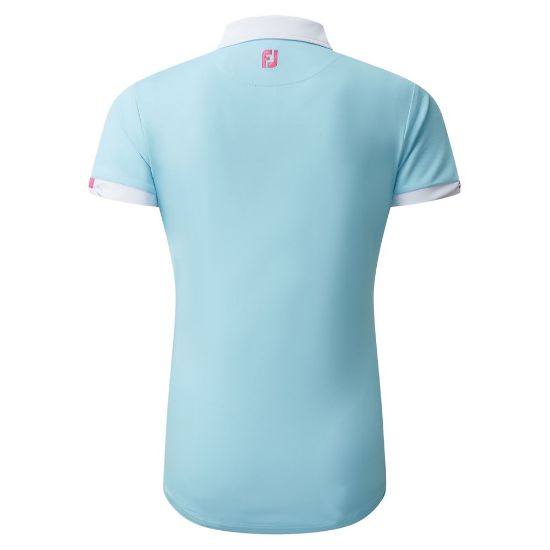 Picture of FootJoy Ladies Colour Block Pique Golf Polo Shirt