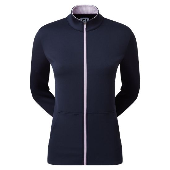 Picture of FootJoy Ladies Full Zip Knit Colour Block Golf Midlayer