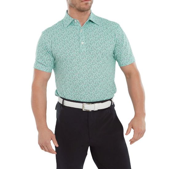 Picture of FootJoy Men's Confetti Print Pique Golf Polo Shirt