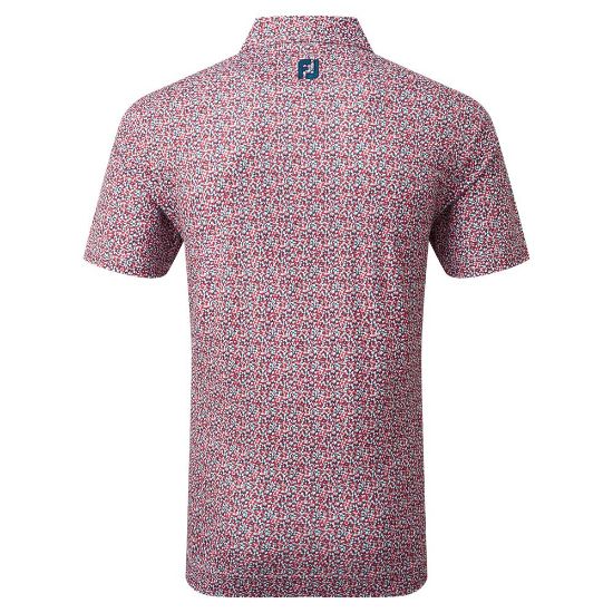 Picture of FootJoy Men's Confetti Print Pique Golf Polo Shirt