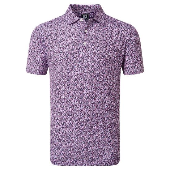 Picture of FootJoy Men's Confetti Print Pique Golf Polo Shirt