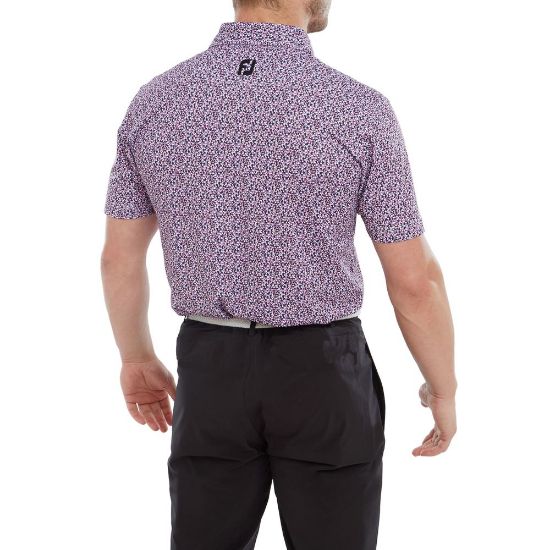 Picture of FootJoy Men's Confetti Print Pique Golf Polo Shirt