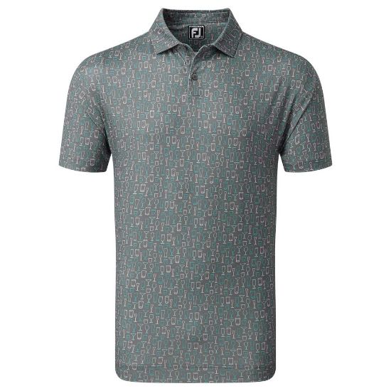 Picture of FootJoy Men's Glass Print Golf Polo Shirt