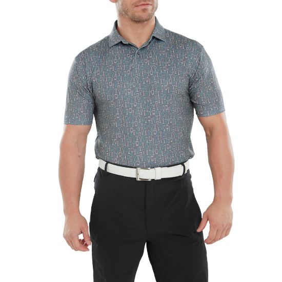 Picture of FootJoy Men's Glass Print Golf Polo Shirt
