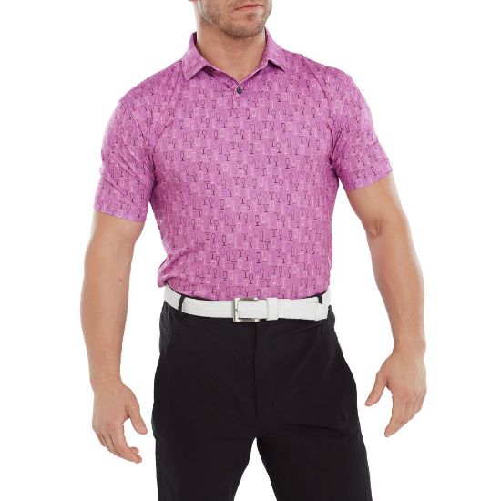 Picture of FootJoy Men's Glass Print Golf Polo Shirt
