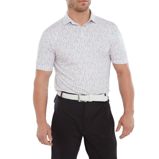 Picture of FootJoy Men's Glass Print Golf Polo Shirt