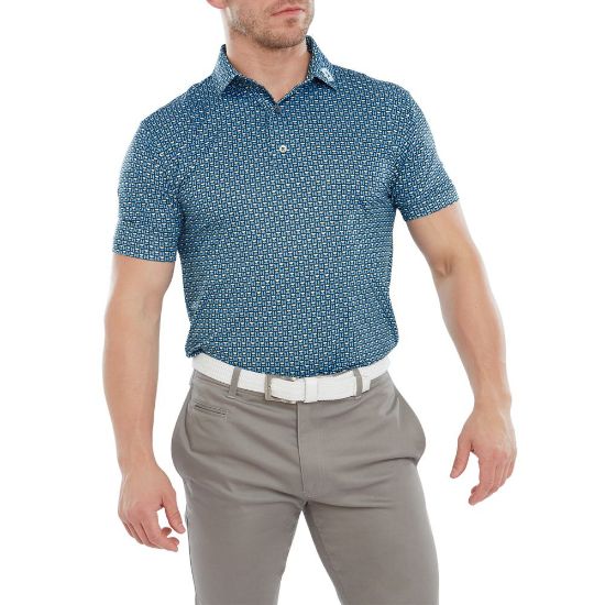 Picture of FootJoy Men's Half Moon Geo Golf Polo Shirt