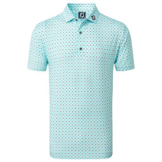 Picture of FootJoy Men's Half Moon Geo Golf Polo Shirt