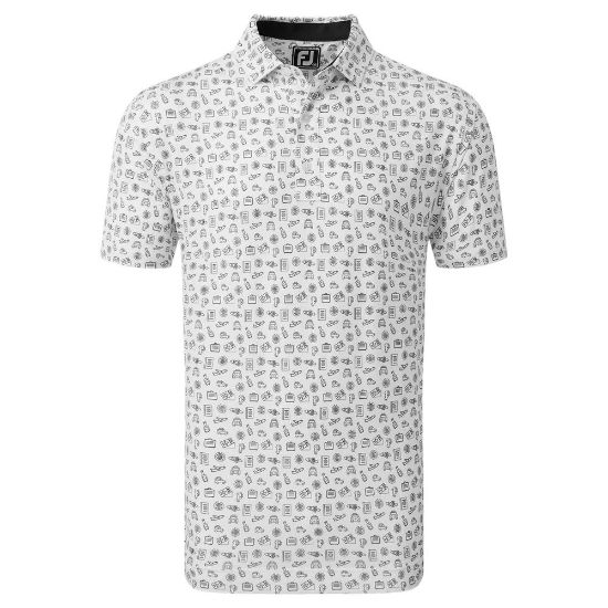 Picture of FootJoy Men's Travel Print Golf Polo Shirt