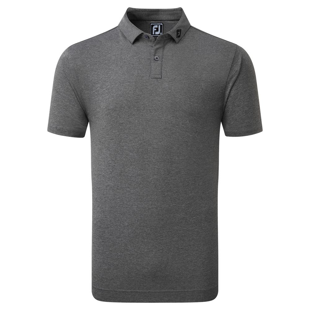 FootJoy Men's Heather Self Collar Lisle Golf Polo Shirt