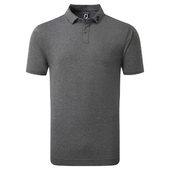 Picture of FootJoy Men's Heather Self Collar Lisle Golf Polo Shirt