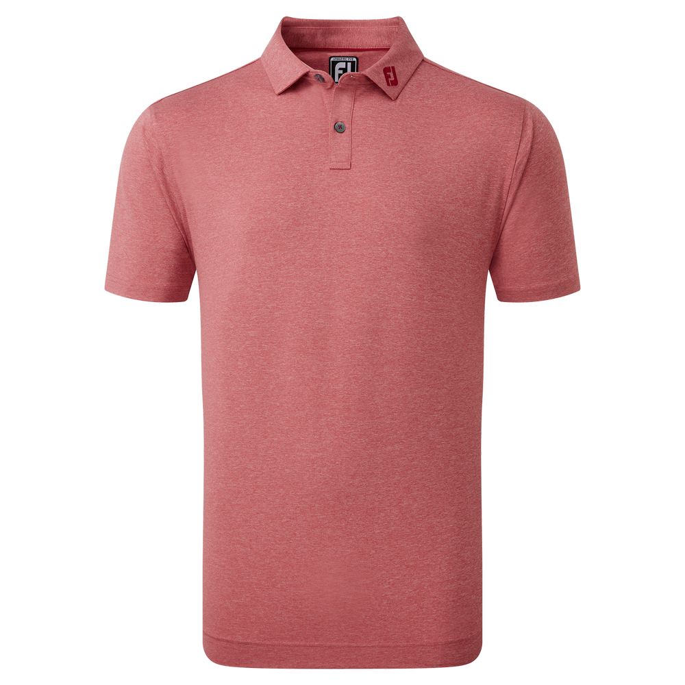 FootJoy Men's Heather Self Collar Lisle Golf Polo Shirt